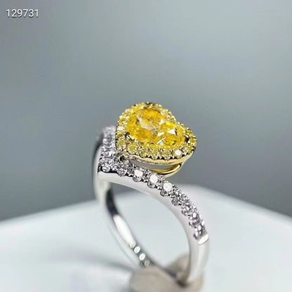 1.15ct Yellow Heart Diamond Ring