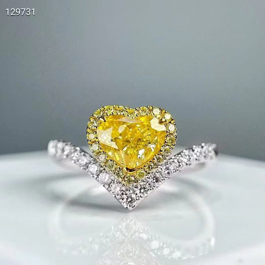 1.15ct Yellow Heart Diamond Ring