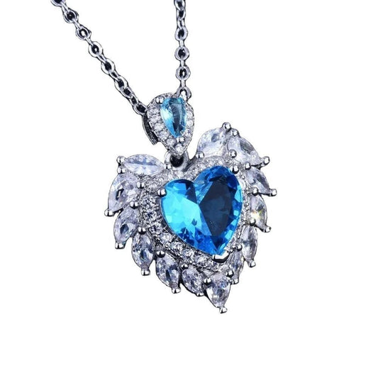 CZ Angel Wing Heart Pendant with Necklace - Uniquely You Online - Pendant with Necklace