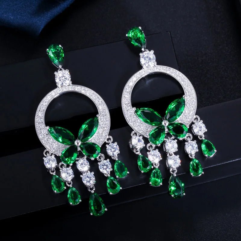 CZ Butterfly Tassel Drop Earrings - Uniquely You Online - Earrings