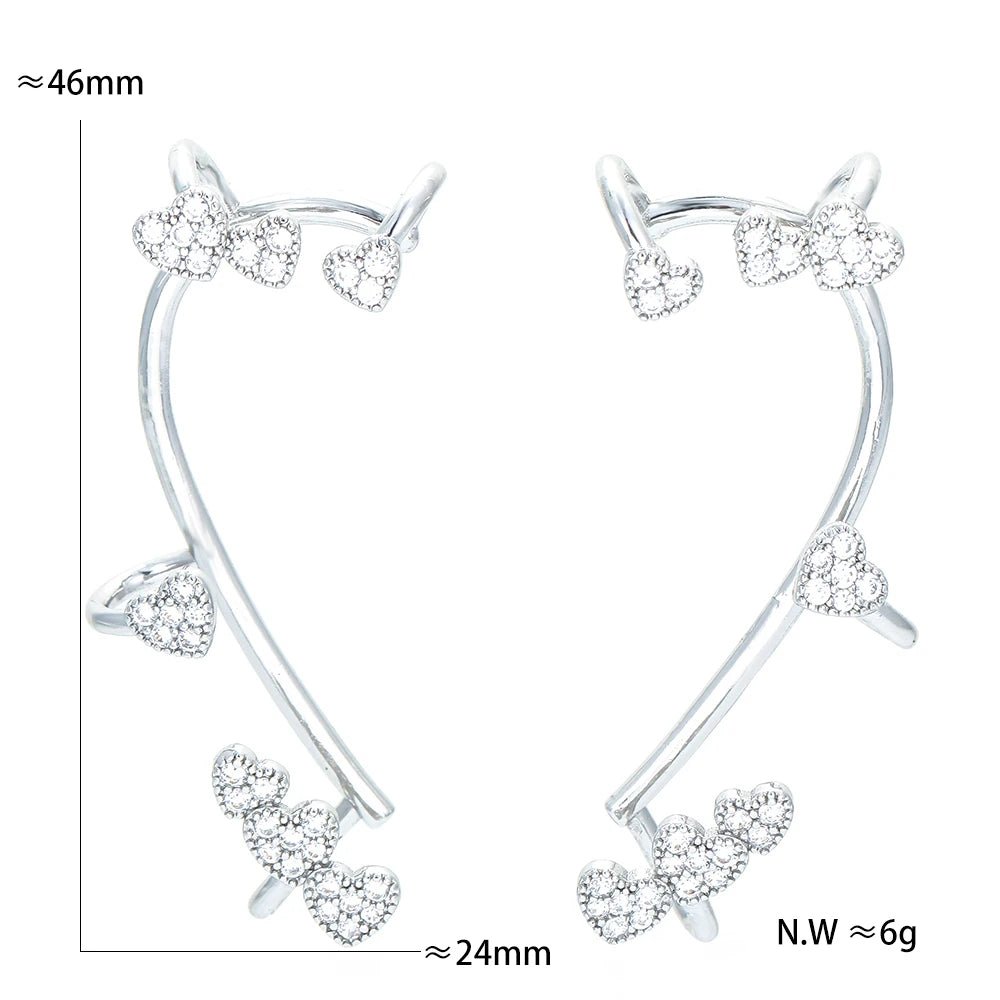 CZ Heart Ear Cuff - Uniquely You Online - Ear Cuff