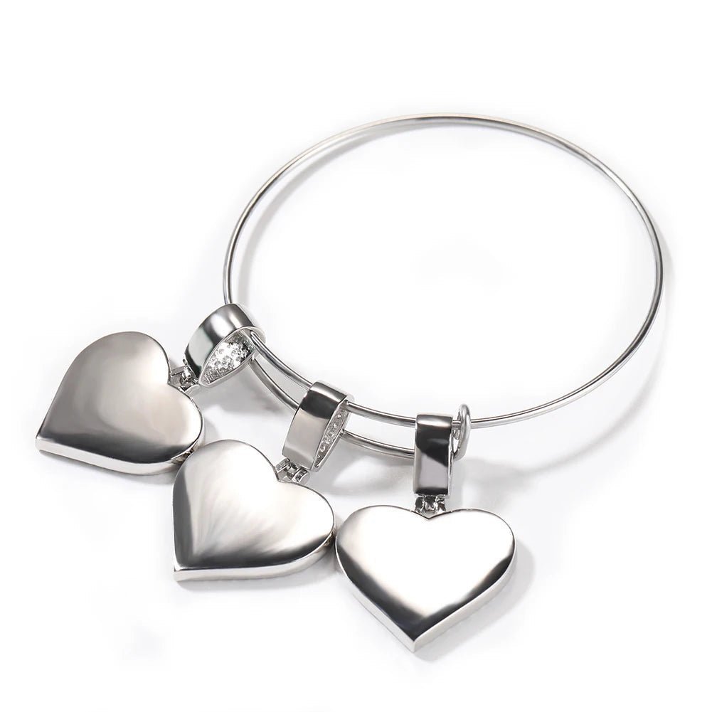 CZ Photo Heart Charm Bracelet - Uniquely You Online - Bracelet