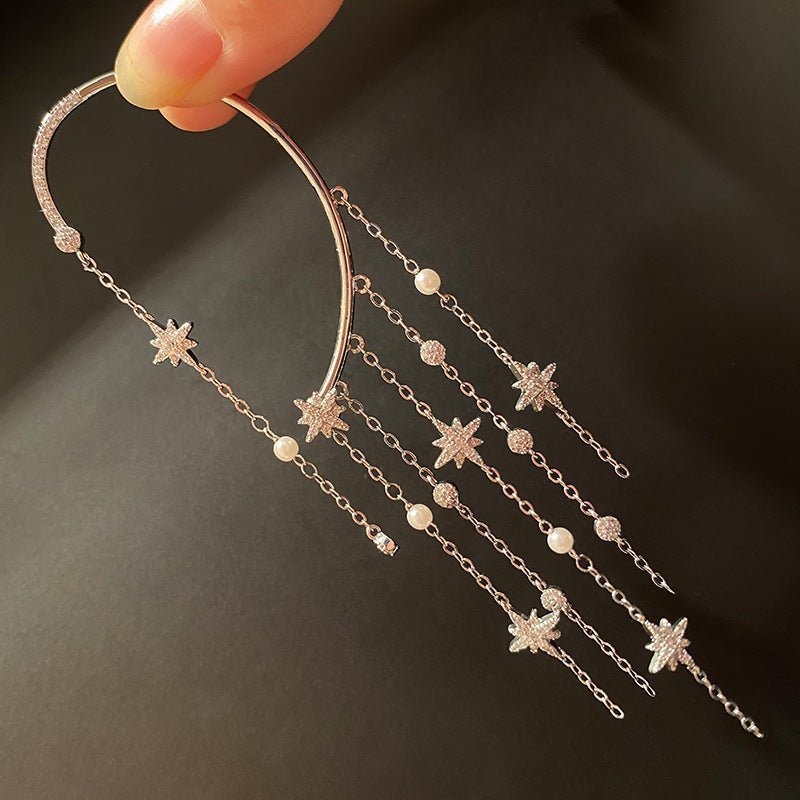 CZ Star Tassel Ear Cuff - Uniquely You Online - Ear Cuff