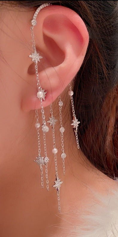 CZ Star Tassel Ear Cuff - Uniquely You Online - Ear Cuff