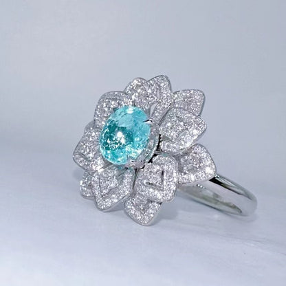 1.14ct Natural Paraiba Flower Ring  Uniquely You Online