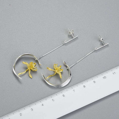 Iris Flower Drop Earrings - Uniquely You Online - Earrings