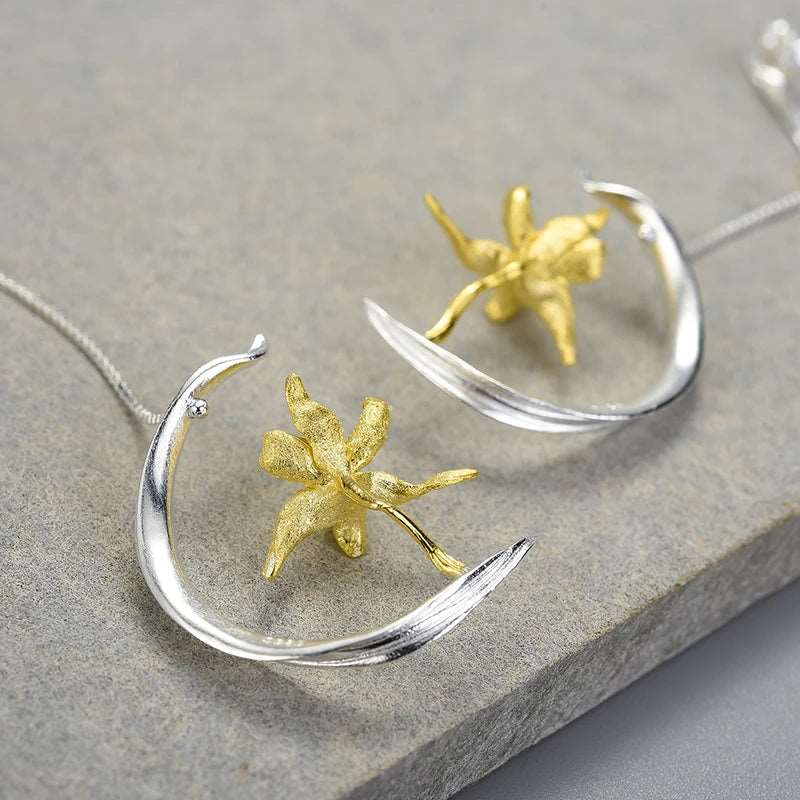 Iris Flower Drop Earrings - Uniquely You Online - Earrings