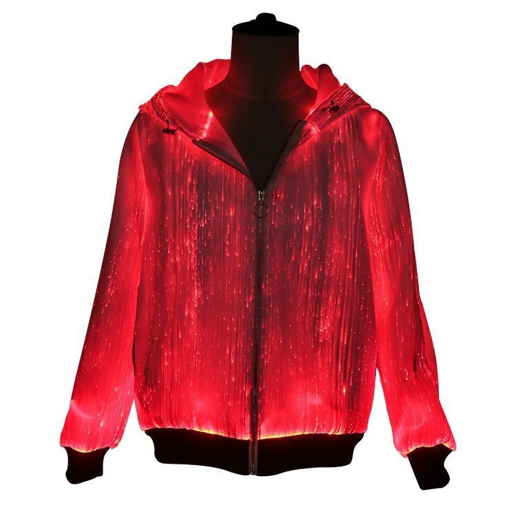 LED Fiber Optic Jacket with Hood - Uniquely You Online - Hoodie