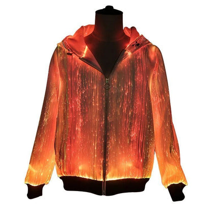 LED Fiber Optic Jacket with Hood - Uniquely You Online - Hoodie