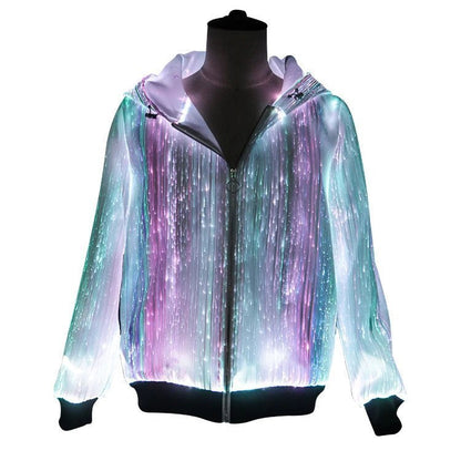 LED Fiber Optic Jacket with Hood - Uniquely You Online - Hoodie