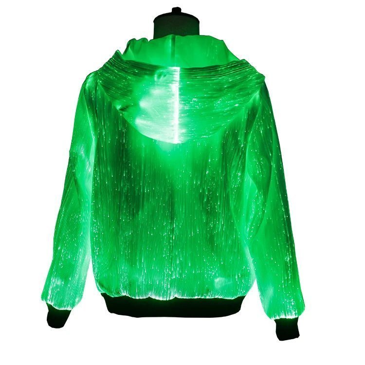 LED Fiber Optic Jacket with Hood - Uniquely You Online - Hoodie