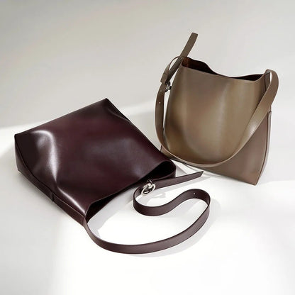 Light Weight Minimalistic Leather Tote - Uniquely You Online - Handbag