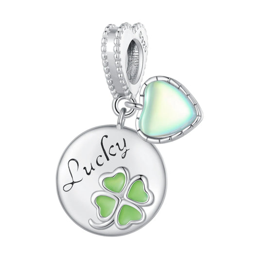 Lucky Four Leaf Clover Dangle Charm - Uniquely You Online - Charms