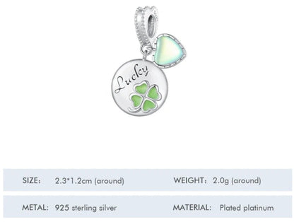 Lucky Four Leaf Clover Dangle Charm - Uniquely You Online - Charms