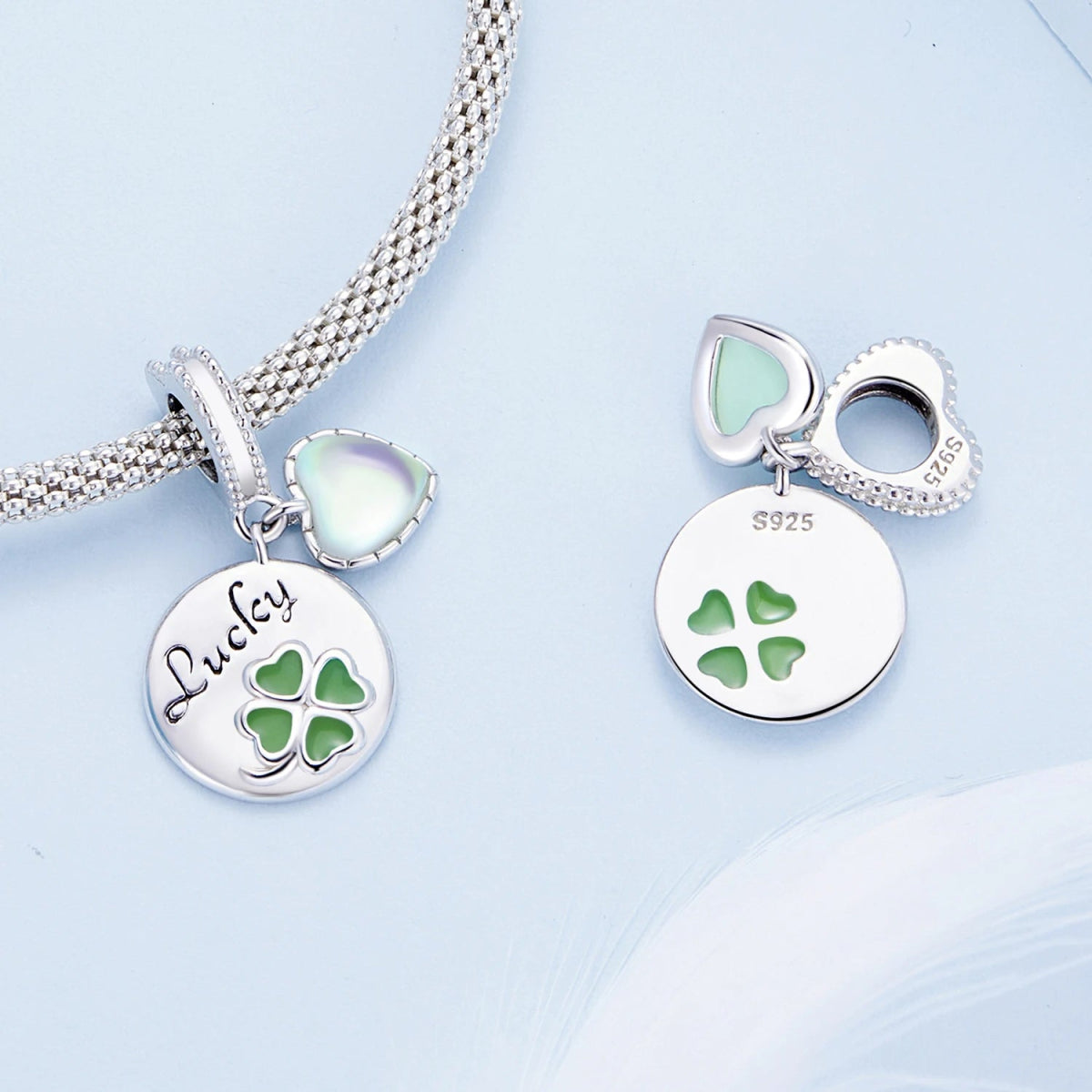 Lucky Four Leaf Clover Dangle Charm - Uniquely You Online - Charms