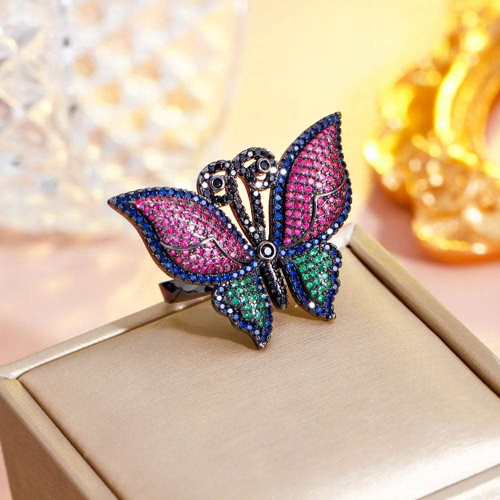 Lux Big Butterfly Statement Ring - Uniquely You Online - Ring