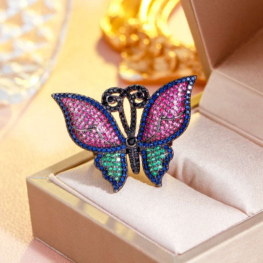 Lux Big Butterfly Statement Ring - Uniquely You Online - Ring