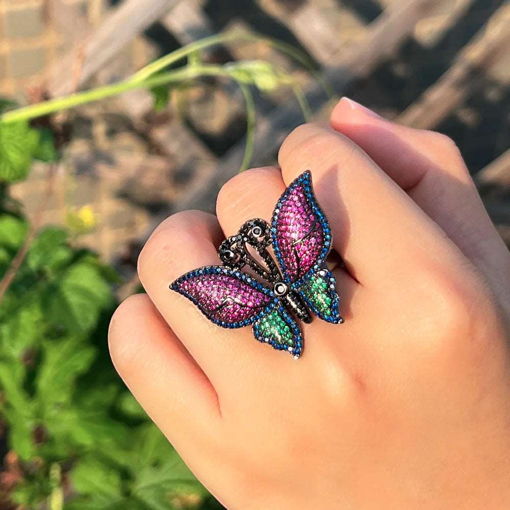 Lux Big Butterfly Statement Ring - Uniquely You Online - Ring