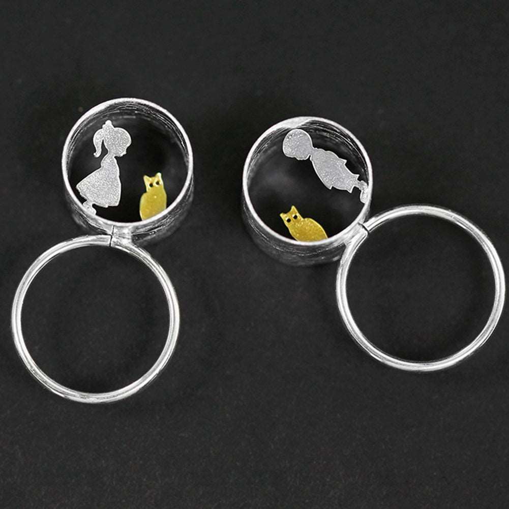 Meeting with Cat Ring and Pendant Set - Uniquely You Online - Jewelry Set