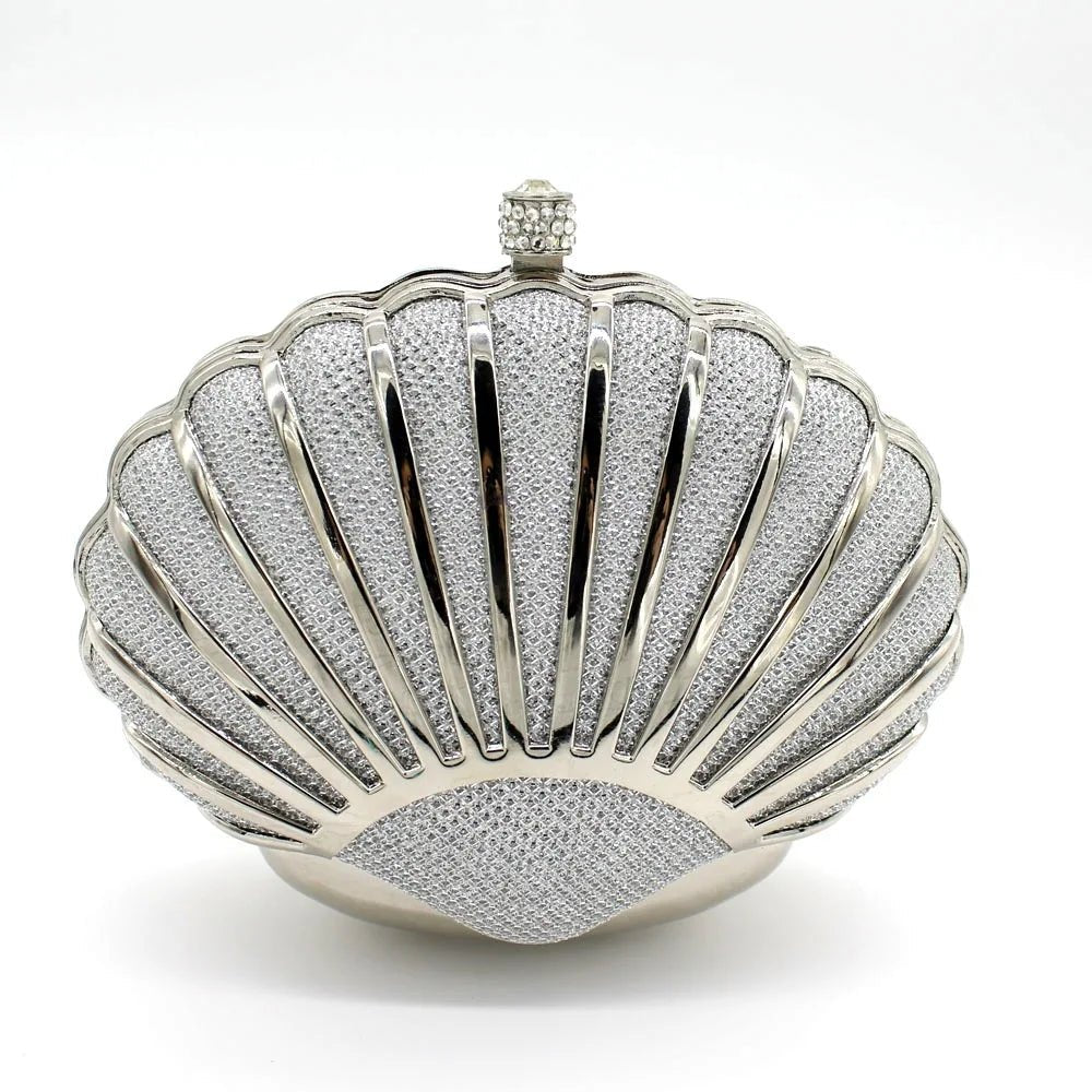 Mesh Metal Clam Clutch - Uniquely You Online - Clutch