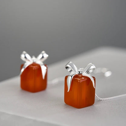 Natural Agate Stone Gift Box Earrings - Uniquely You Online - Earrings