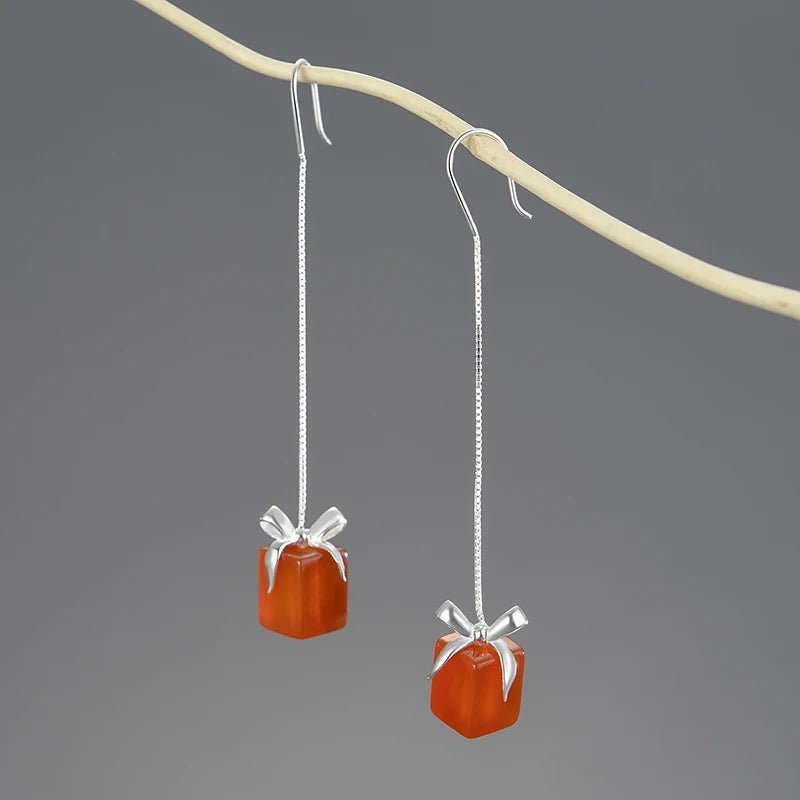 Natural Agate Stone Gift Box Earrings - Uniquely You Online - Earrings