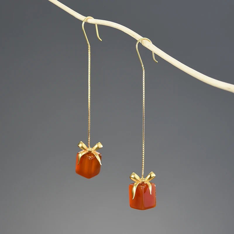 Natural Agate Stone Gift Box Earrings - Uniquely You Online - Earrings