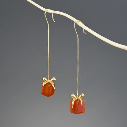 Natural Agate Stone Gift Box Earrings - Uniquely You Online - Earrings