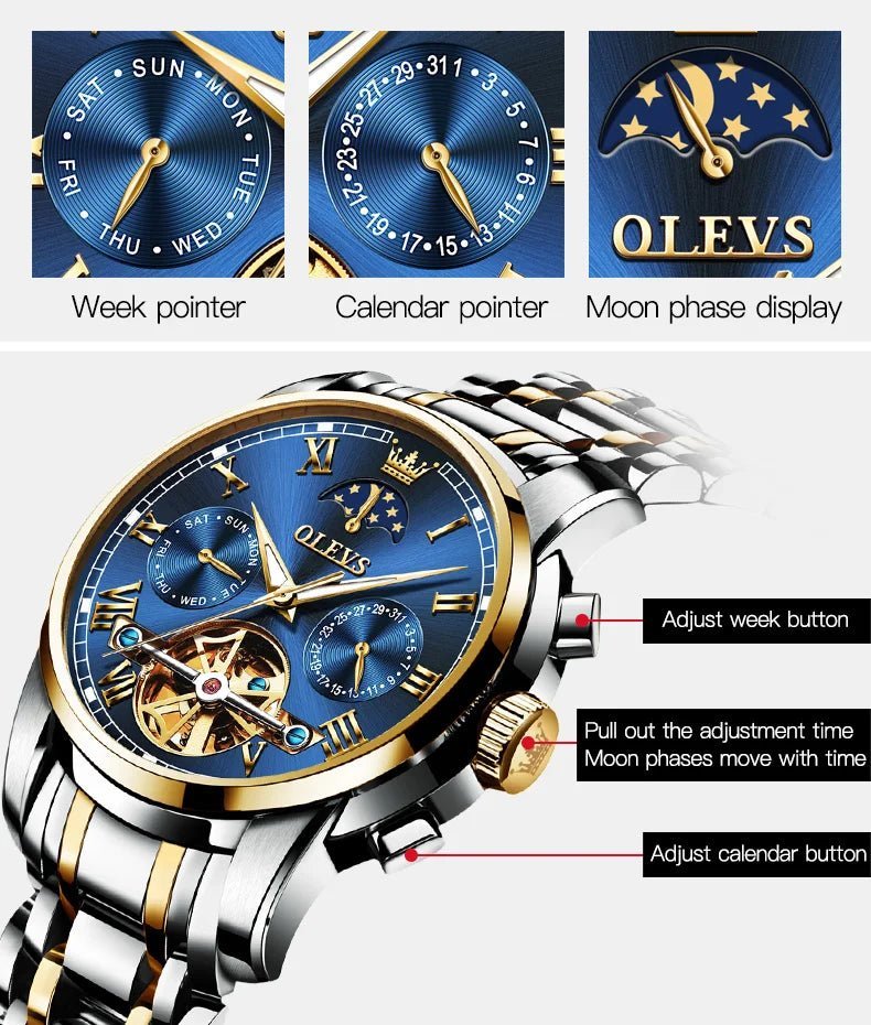 OLEVS 6617 Automatic Crown Watch - Uniquely You Online - Watch