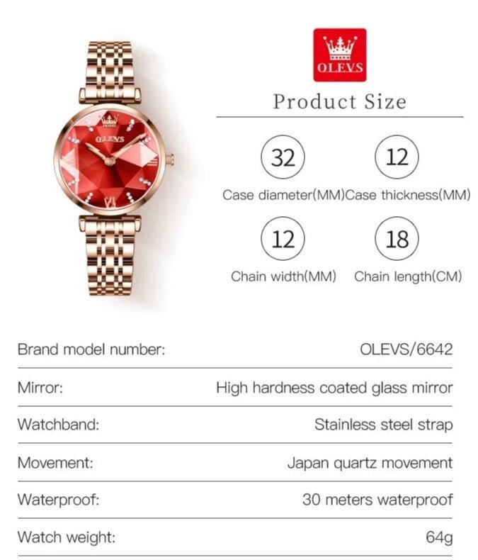 Olevs 6642 Crystal Bracelet Watch - Uniquely You Online - Watch
