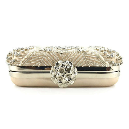 Pearl Beaded Crystal Clutch - Uniquely You Online - Clutch