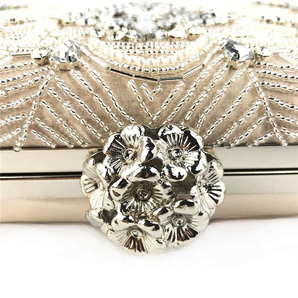 Pearl Beaded Crystal Clutch - Uniquely You Online - Clutch