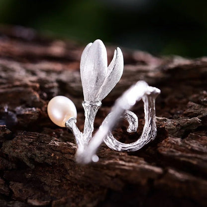 Pearl Magnolia Flower Ring - Uniquely You Online - Ring