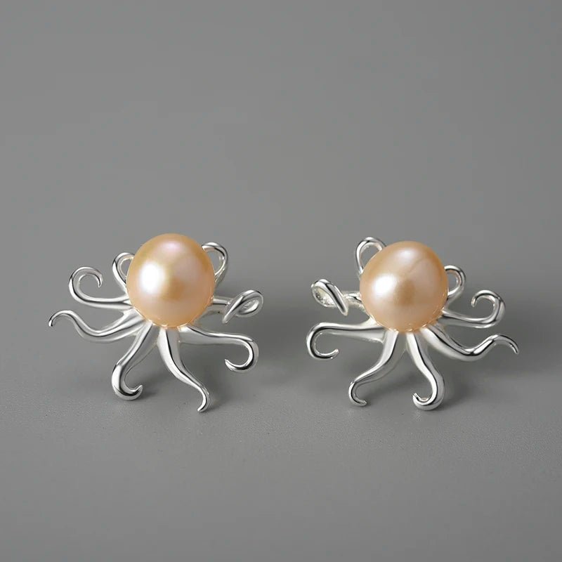 Pearl Octopus Stud Earrings - Uniquely You Online - Earrings