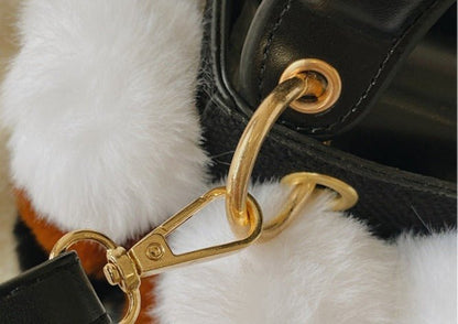 Plush Faux Fur Pompom Handbag - Uniquely You Online - Handbag