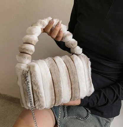Plush Striped Pillow Bag - Uniquely You Online - Handbag
