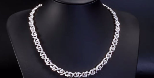 9mm Infinity Moissanite Cuban Link Chain and Bracelet