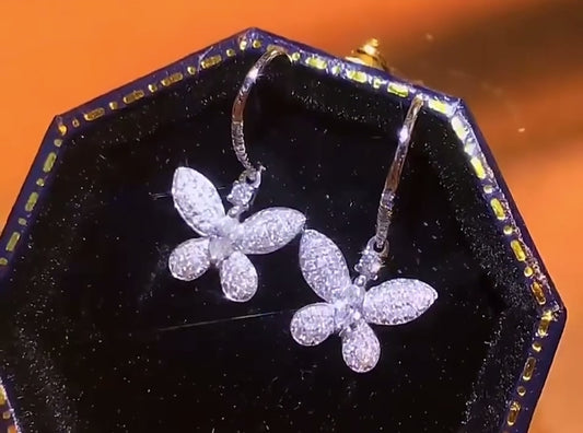 1ct Diamond Butterfly Earrings
