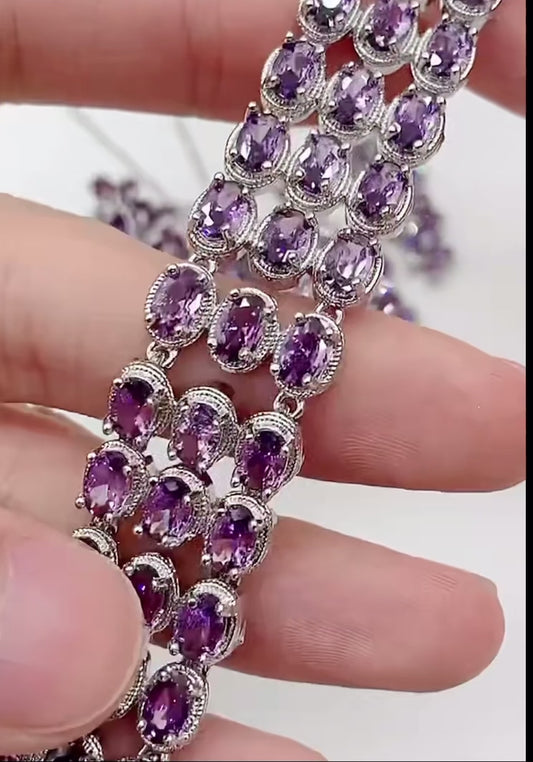 Purple Amethyst Jewelry Set