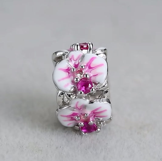 Orchid Pink Crystal Charm