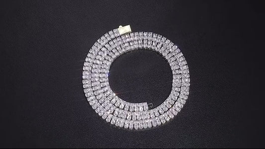 3mm CZ Double Row Tennis Necklace