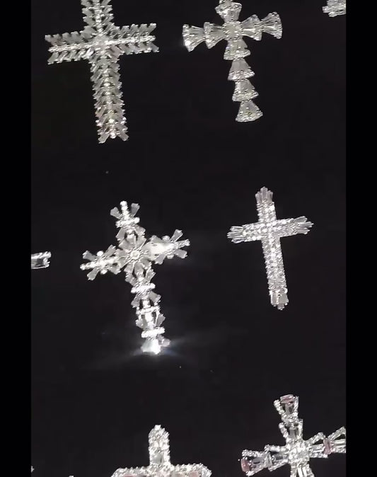 VVS Moissanite Cross and Jesus Pendants (Variety)