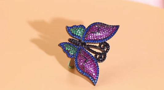 Lux Big Butterfly Statement Ring