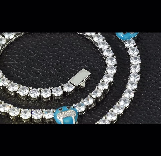 5mm CZ Frozen Face Tennis Chain