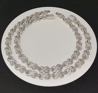 CZ Infinity Cuban Link Chain