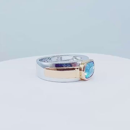 2.40ct Santa Maria Aquamarine Gold Ring