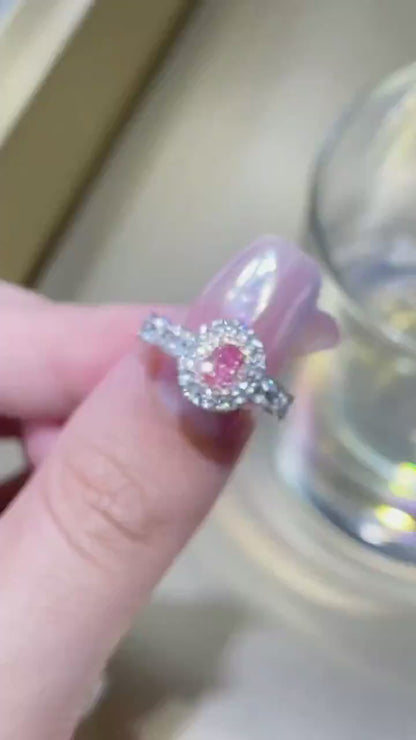 0.31ct Oval Classic Pink Diamond Ring