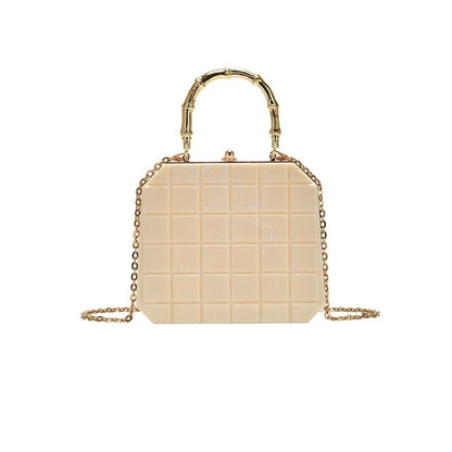 PVC Geometric Plaid Bag - Uniquely You Online - Handbag