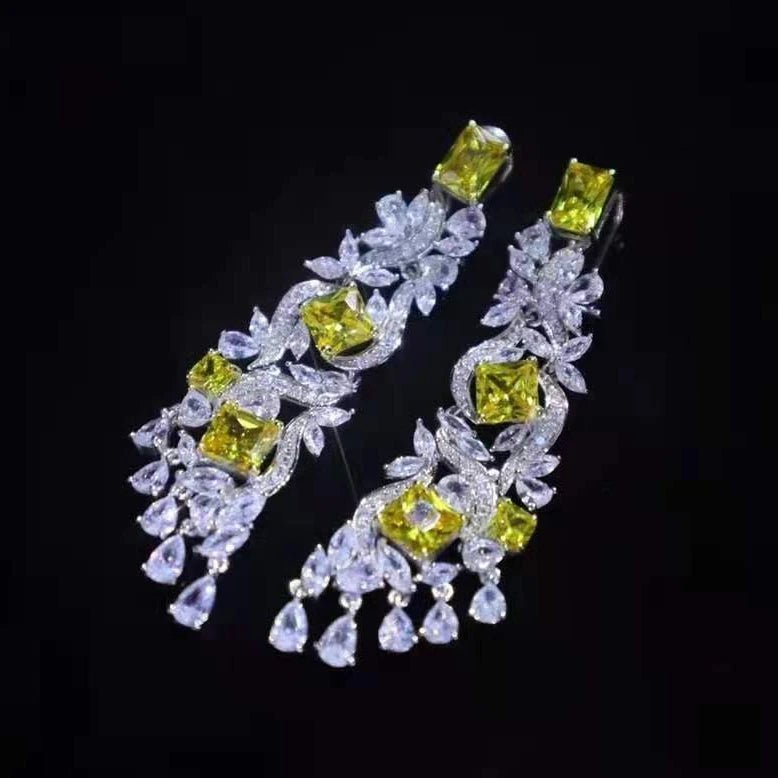 Quartz Floral Statement Earrings - Uniquely You Online - Earrings