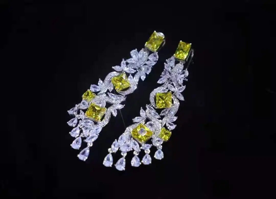 Quartz Floral Statement Earrings - Uniquely You Online - Earrings
